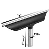 12" Tool Rest with 1" Diameter 6" Length Post, Wood Lathe Heavy Duty Round Bar Straight Tool Rest.
